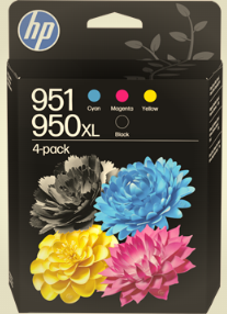 HP 951CMY/950XLBlk Ink Cartridge Combo 4-Pack